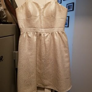 Champagne Gold strapless dress